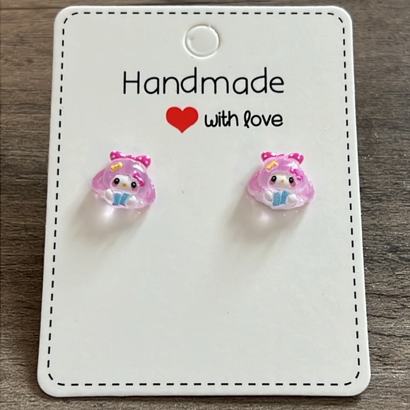 🎄 5 for $25 🎄 Handmade My Melody earrings - Picture 1 of 5
